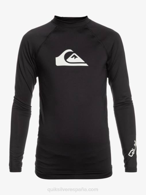 negro 8-16 todos los tiempos ls camiseta de surf de l/sl para jóvenes D6T4D2097 Niños Quiksilver