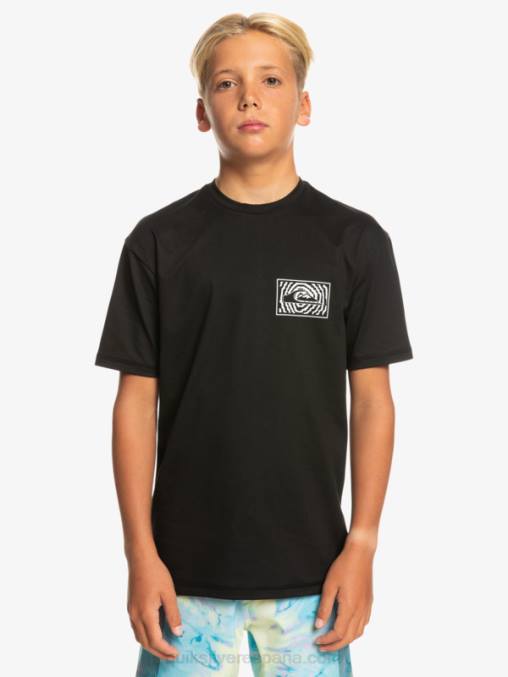 negro Camiseta de surf de manga corta 8-16 mix session upf 50 D6T4D2016 Niños Quiksilver