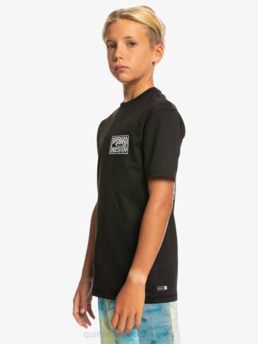 negro Camiseta de surf de manga corta 8-16 mix session upf 50 D6T4D2016 Niños Quiksilver