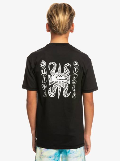 negro Camiseta de surf de manga corta 8-16 mix session upf 50 D6T4D2016 Niños Quiksilver