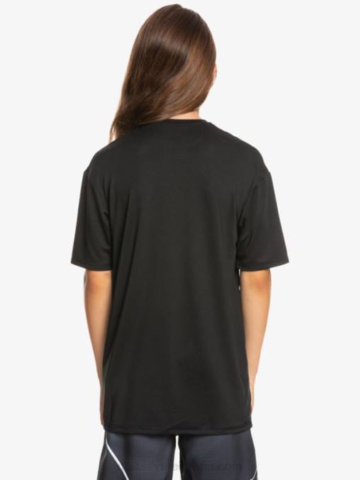 negro Camiseta surf 8-16 solid stripe manga corta upf 50 D6T4D2134 Niños Quiksilver