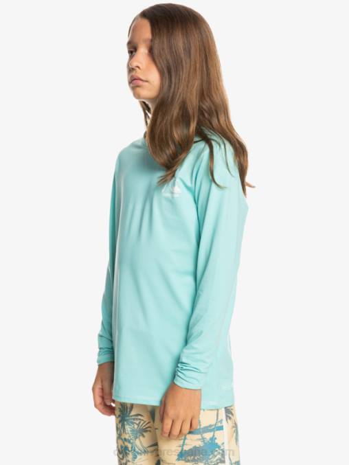 ángel azul brezo 8-16 heritage heather playera de manga larga upf 50 surf D6T4D2199 Niños Quiksilver