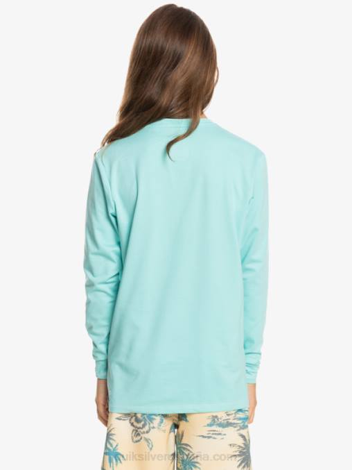 ángel azul brezo 8-16 heritage heather playera de manga larga upf 50 surf D6T4D2199 Niños Quiksilver