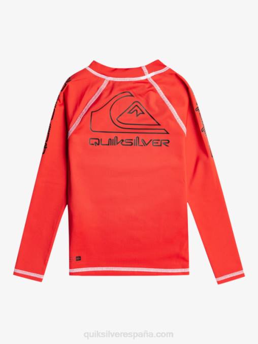 rojo de alto riesgo 2-7 on tour manga larga upf 50 rashguard D6T4D2220 Niños Quiksilver