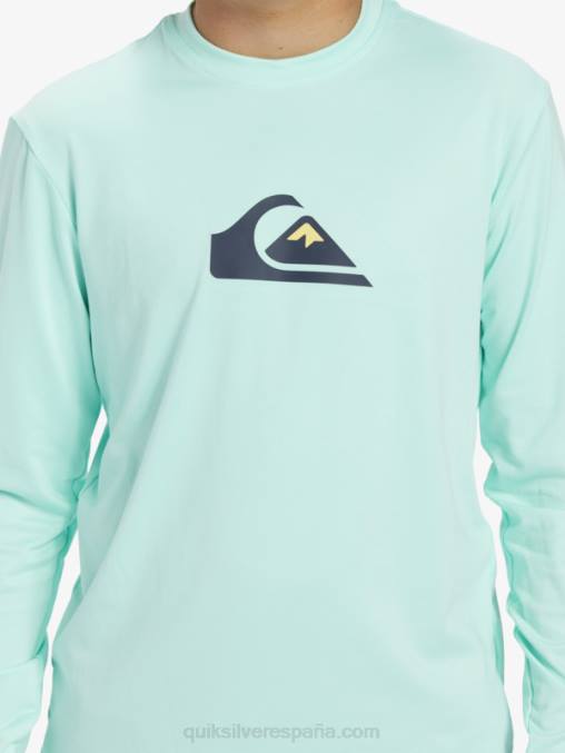 vaso de playa 8-16 camiseta de surf de manga larga para niños con racha sólida de manga larga para niños D6T4D2120 Niños Quiksilver