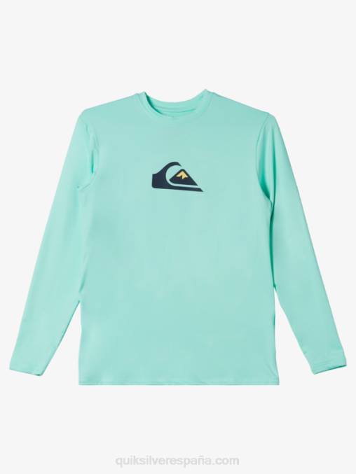 vaso de playa 8-16 camiseta de surf de manga larga para niños con racha sólida de manga larga para niños D6T4D2120 Niños Quiksilver