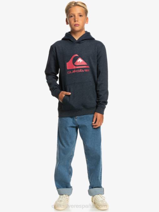 blazer azul marino jaspeado 8-16 top polar con logo grande D6T4D2247 Niños Quiksilver