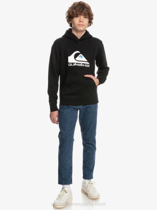 negro 8-16 top polar con logo grande D6T4D2248 Niños Quiksilver