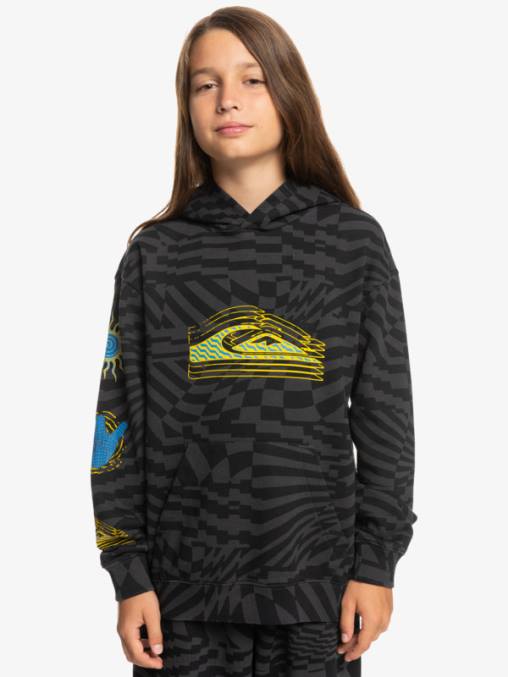 tiempos radicales negros 231 8-16 radical times sudadera con capucha extragrande D6T4D2052 Niños Quiksilver