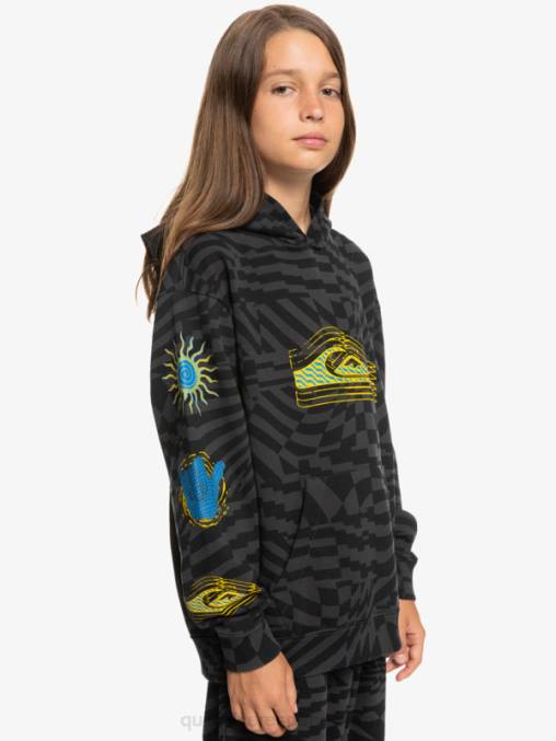 tiempos radicales negros 231 8-16 radical times sudadera con capucha extragrande D6T4D2052 Niños Quiksilver
