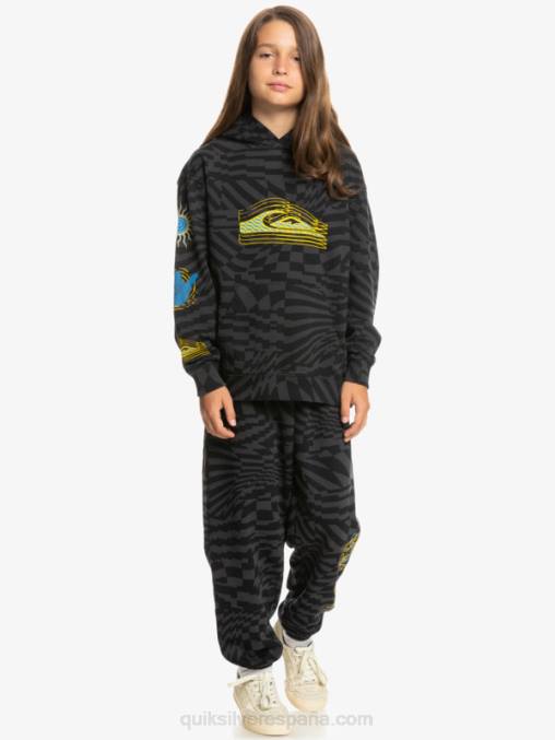 tiempos radicales negros 231 8-16 radical times sudadera con capucha extragrande D6T4D2052 Niños Quiksilver