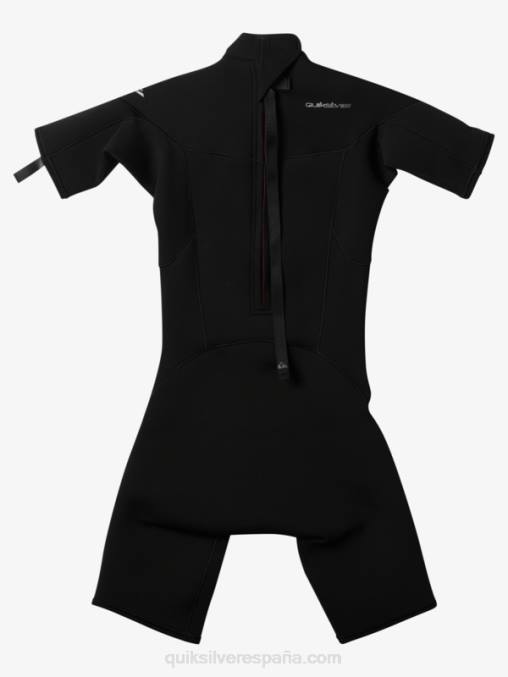 negro 8-16 2/2 mm sesiones diarias traje de primavera de manga corta con cremallera trasera D6T4D2040 Niños Quiksilver