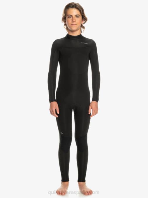 negro 8-16 Traje de neopreno con cremallera en la espalda para sesiones diarias de 3/2 mm D6T4D2224 Niños Quiksilver