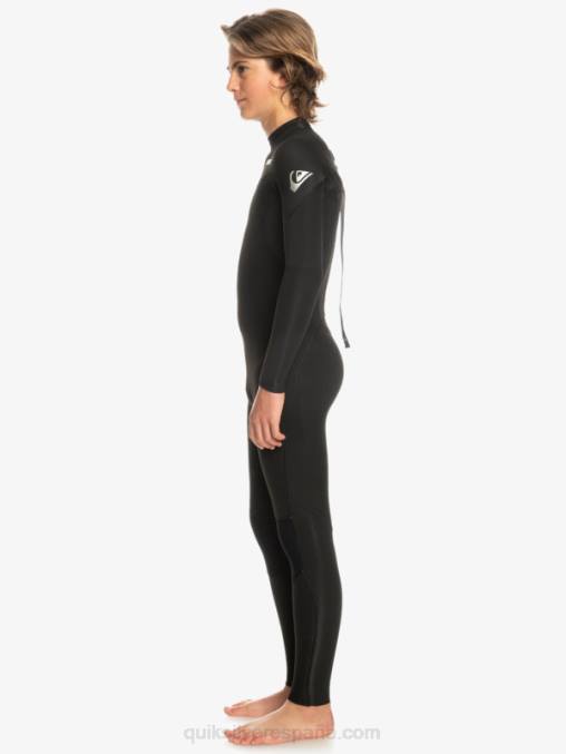 negro 8-16 Traje de neopreno con cremallera en la espalda para sesiones diarias de 3/2 mm D6T4D2224 Niños Quiksilver