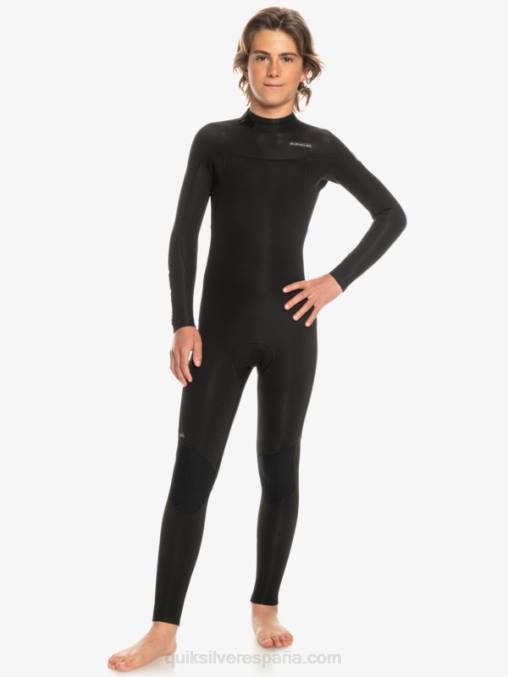 negro 8-16 Traje de neopreno con cremallera en la espalda para sesiones diarias de 3/2 mm D6T4D2224 Niños Quiksilver