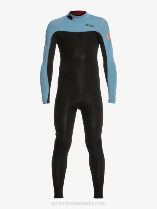 negro/azul provincial 8-16 Traje de neopreno con cremallera en la espalda para sesiones diarias de 3/2 mm D6T4D2223 Niños Quiksilver