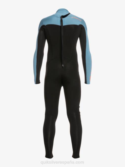negro/azul provincial 8-16 Traje de neopreno con cremallera en la espalda para sesiones diarias de 3/2 mm D6T4D2223 Niños Quiksilver