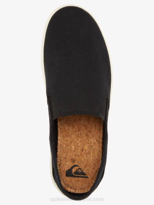 blanco negro zapatos sin cordones Harbor Wharf D6T4D1290 hombres Quiksilver