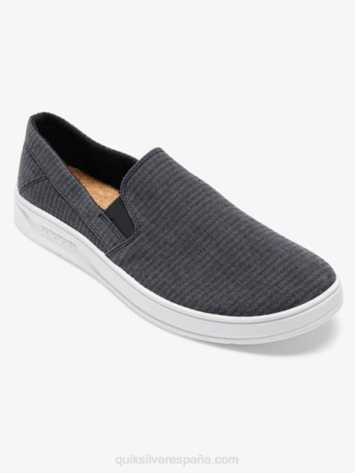 negro zapatos sin cordones Harbor Wharf D6T4D1288 hombres Quiksilver