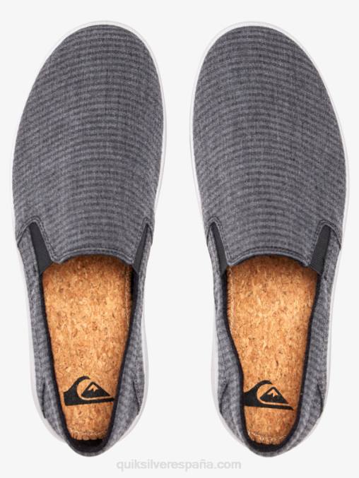 negro zapatos sin cordones Harbor Wharf D6T4D1288 hombres Quiksilver