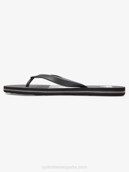 Gris oscuro chanclas molokai con tinte de resina D6T4D1788 hombres Quiksilver