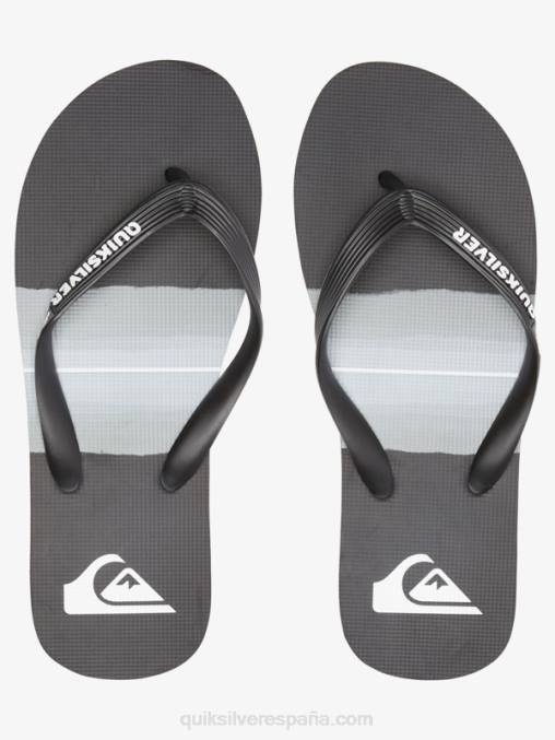 Gris oscuro chanclas molokai con tinte de resina D6T4D1788 hombres Quiksilver