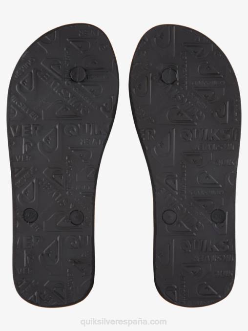 Gris oscuro chanclas molokai con tinte de resina D6T4D1788 hombres Quiksilver