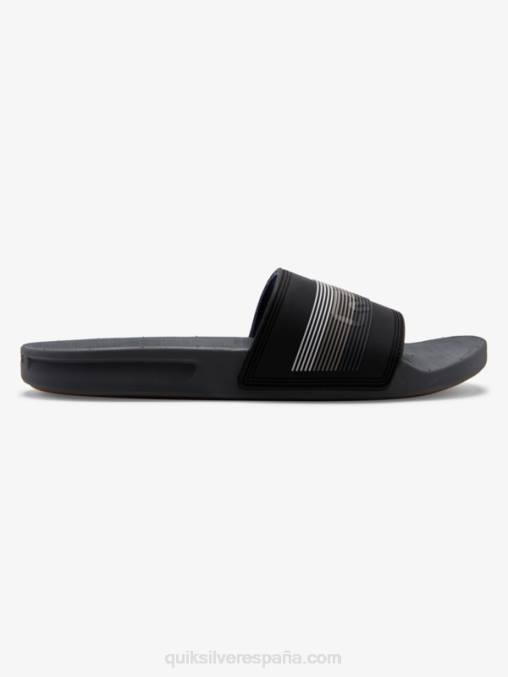 Gris oscuro sandalias con tira deslizante Rivi Wordmark D6T4D690 hombres Quiksilver