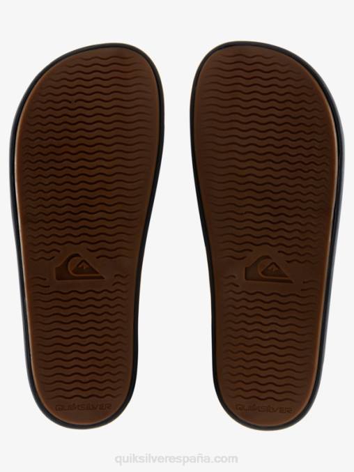 Gris oscuro sandalias con tira deslizante Rivi Wordmark D6T4D690 hombres Quiksilver