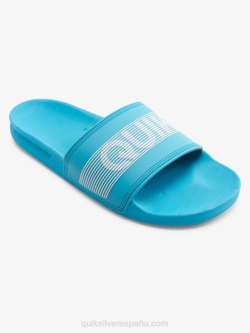 azul 1 sandalias con tira deslizante Rivi Wordmark D6T4D692 hombres Quiksilver