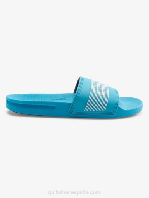 azul 1 sandalias con tira deslizante Rivi Wordmark D6T4D692 hombres Quiksilver