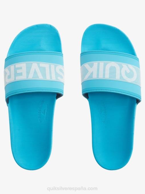 azul 1 sandalias con tira deslizante Rivi Wordmark D6T4D692 hombres Quiksilver