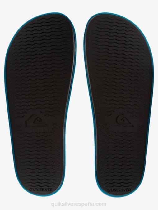 azul 1 sandalias con tira deslizante Rivi Wordmark D6T4D692 hombres Quiksilver
