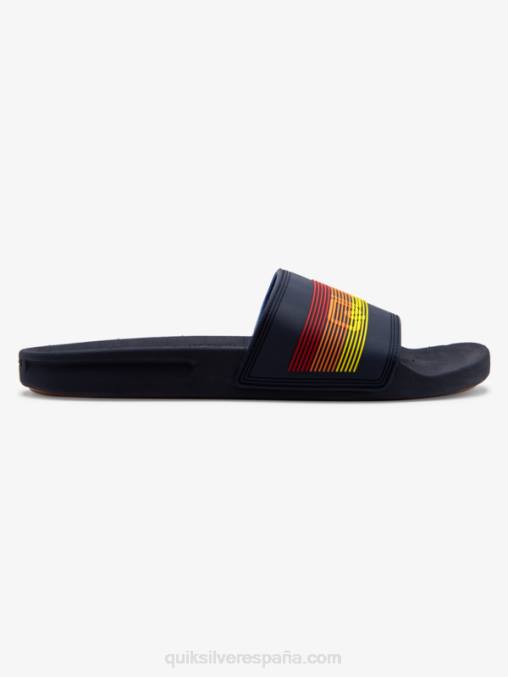 azul 2 sandalias con tira deslizante Rivi Wordmark D6T4D691 hombres Quiksilver