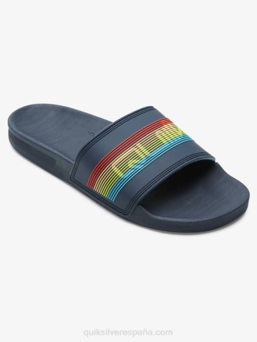 azul 3 sandalias con tira deslizante Rivi Wordmark D6T4D688 hombres Quiksilver