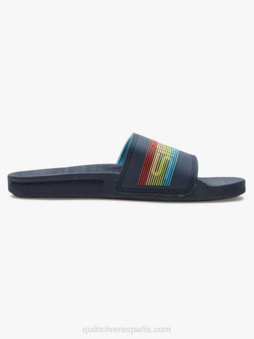 azul 3 sandalias con tira deslizante Rivi Wordmark D6T4D688 hombres Quiksilver
