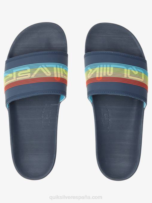 azul 3 sandalias con tira deslizante Rivi Wordmark D6T4D688 hombres Quiksilver