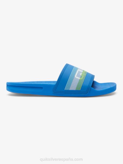 azul 4 sandalias con tira deslizante Rivi Wordmark D6T4D685 hombres Quiksilver