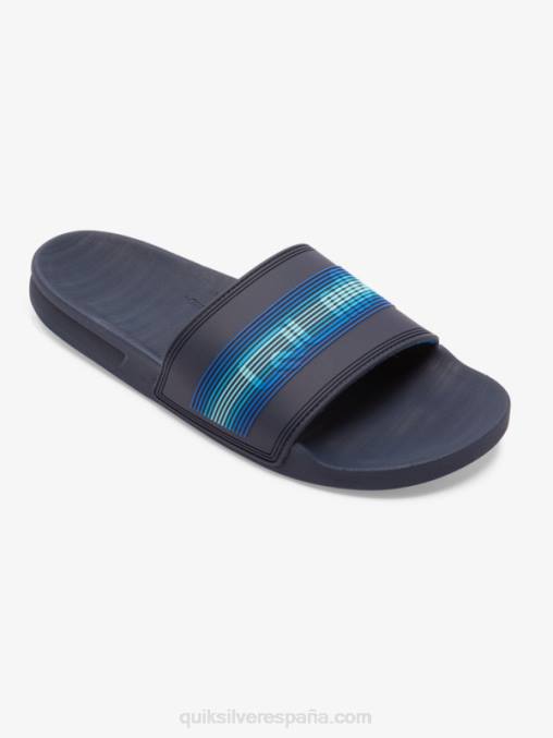 azul 5 sandalias con tira deslizante Rivi Wordmark D6T4D684 hombres Quiksilver