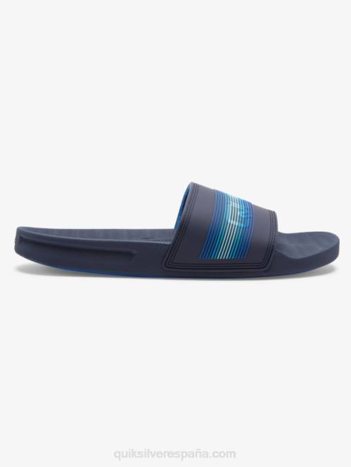 azul 5 sandalias con tira deslizante Rivi Wordmark D6T4D684 hombres Quiksilver