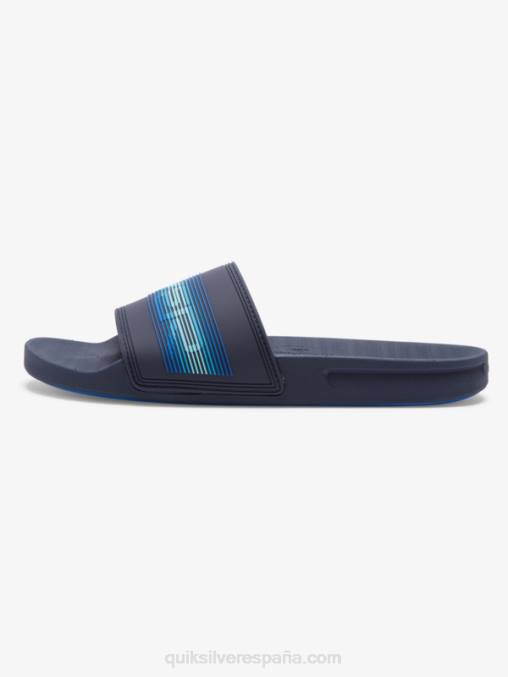 azul 5 sandalias con tira deslizante Rivi Wordmark D6T4D684 hombres Quiksilver