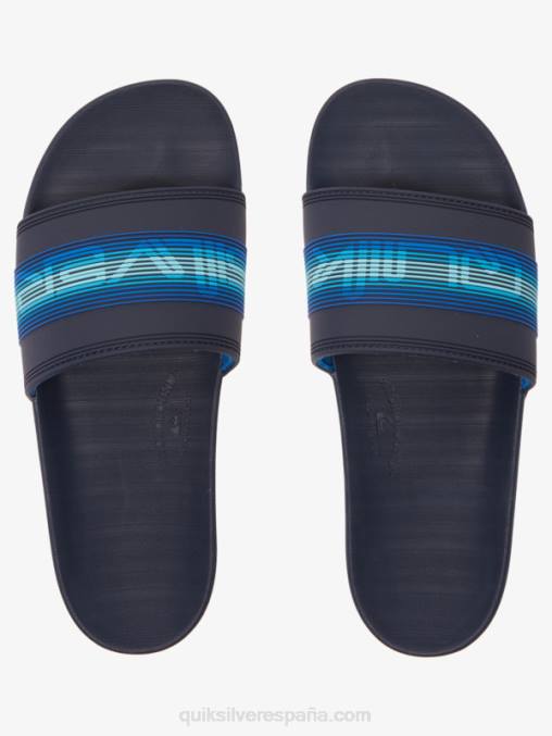 azul 5 sandalias con tira deslizante Rivi Wordmark D6T4D684 hombres Quiksilver