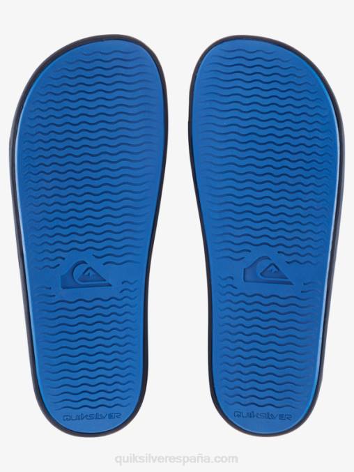 azul 5 sandalias con tira deslizante Rivi Wordmark D6T4D684 hombres Quiksilver