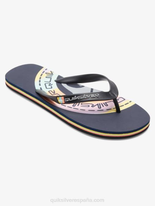 azul/naranja chanclas molokai art D6T4D523 hombres Quiksilver