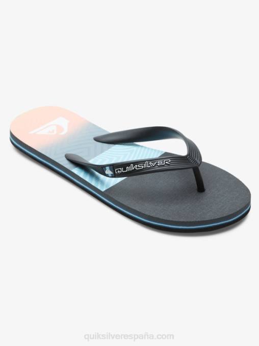 azul/naranja chanclas molokai con paneles D6T4D571 hombres Quiksilver