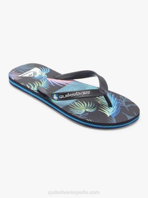 azul negro chanclas molokai art D6T4D517 hombres Quiksilver