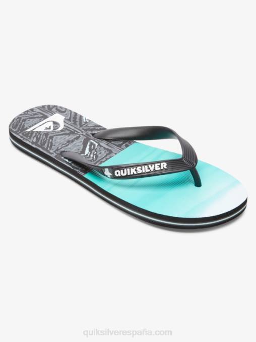 azul negro chanclas molokai cinco o D6T4D1859 hombres Quiksilver