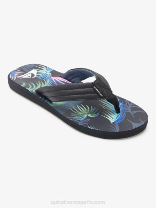 azul negro sandalias con estampado Carver D6T4D611 hombres Quiksilver