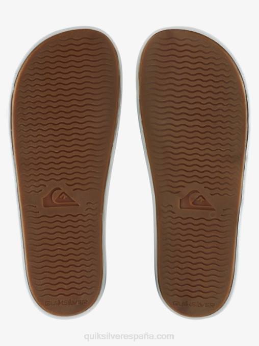 blanco azul sandalias con tira deslizante Rivi Wordmark D6T4D686 hombres Quiksilver