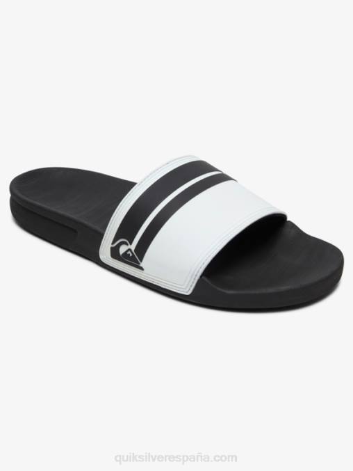 blanco negro sandalias Rivi Slide Slider D6T4D765 hombres Quiksilver